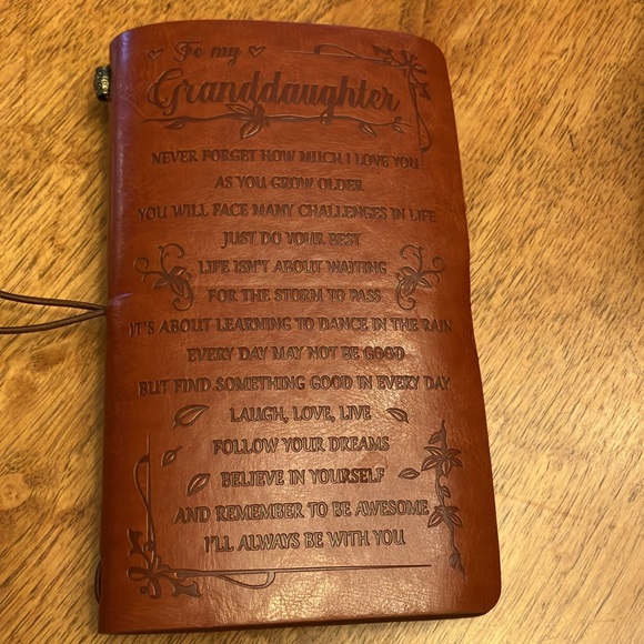 To My Granddaughter Leather travel Journal 8x5 - Picture 2 of 9
